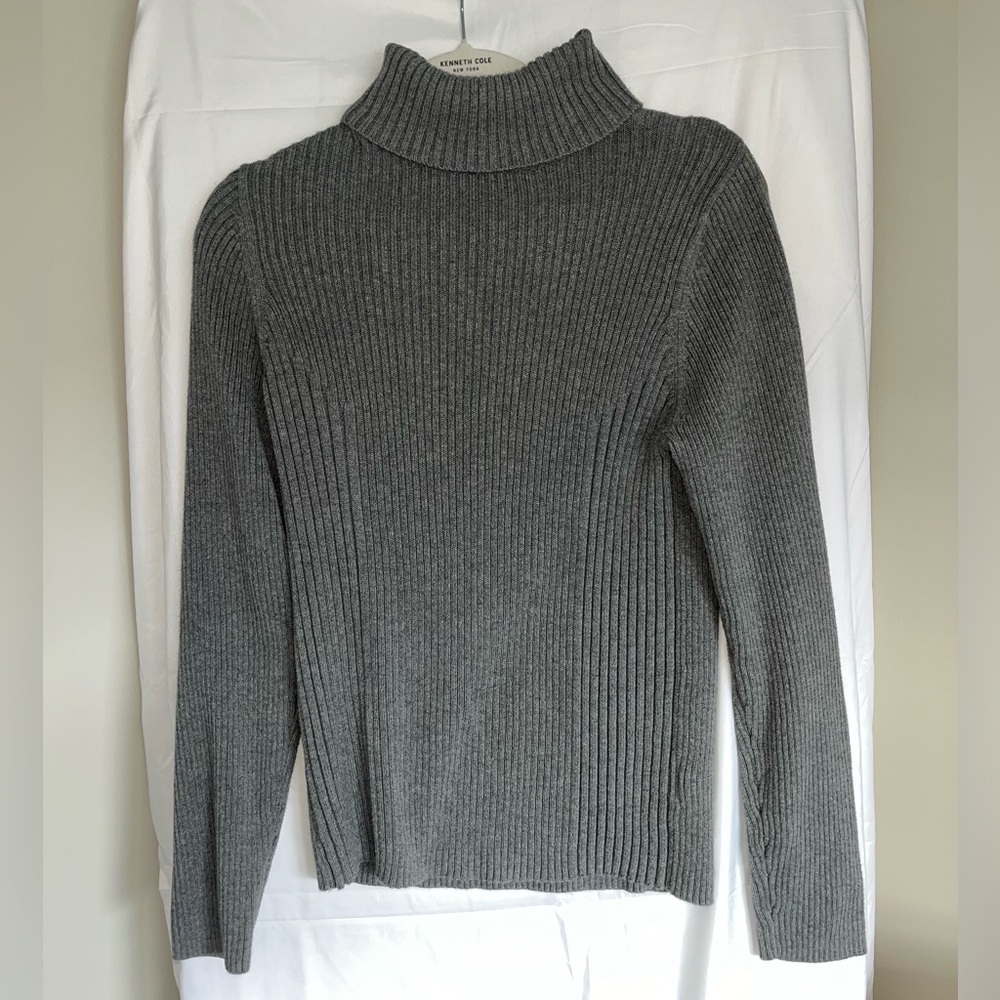 Grey Turtleneck Sweater